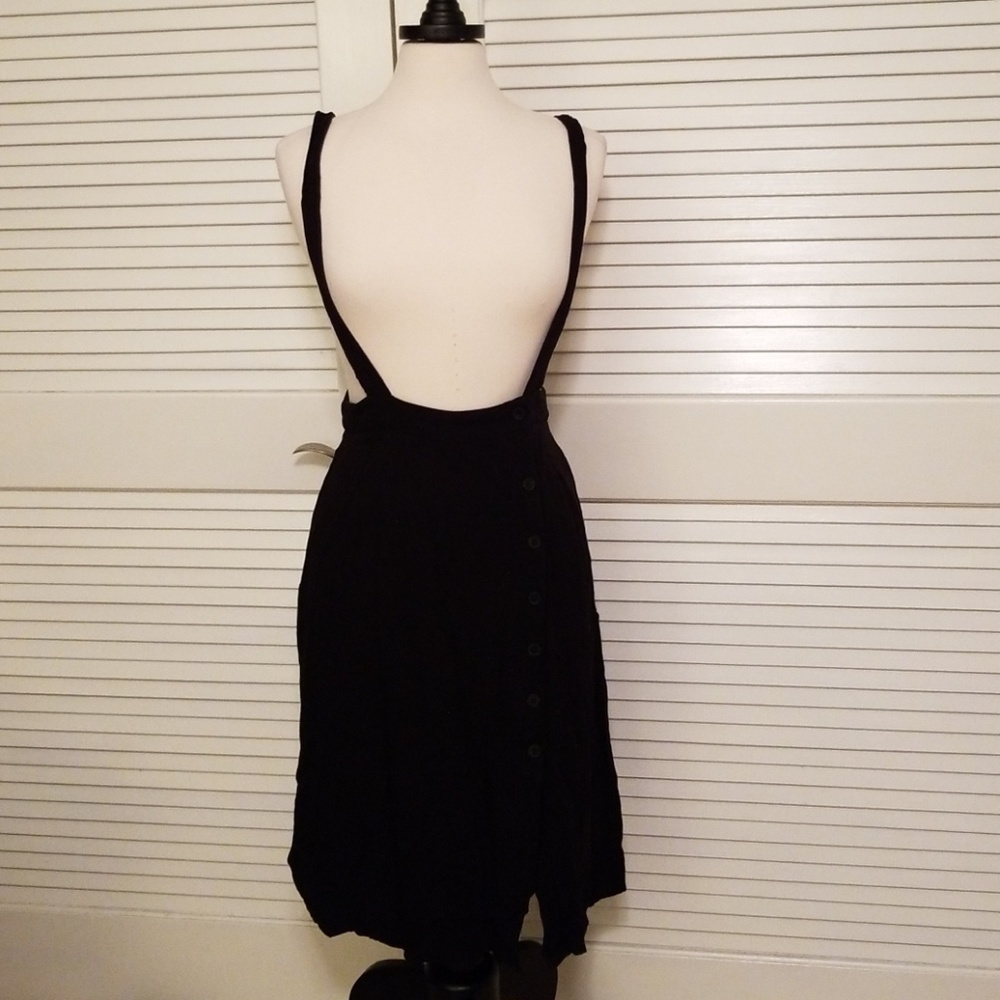 Forever 21 Black Suspender Skirt